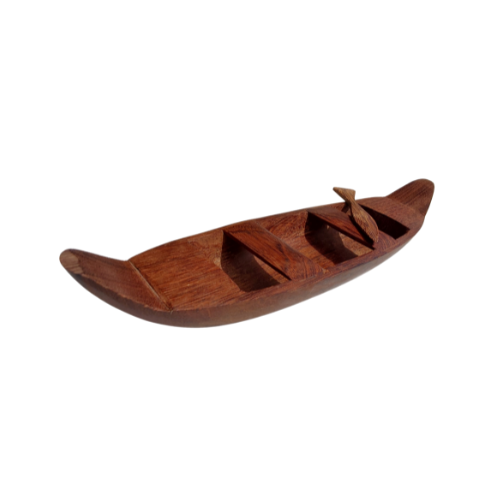Sculpture d’Art : Pirogue en bois Wacapou