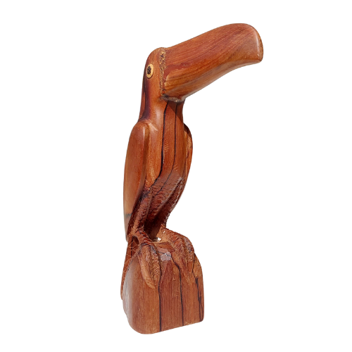 Sculpture d’Art : Toucan en bois Moutouchi
