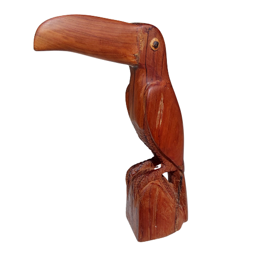 Sculpture d’Art : Toucan en bois Moutouchi