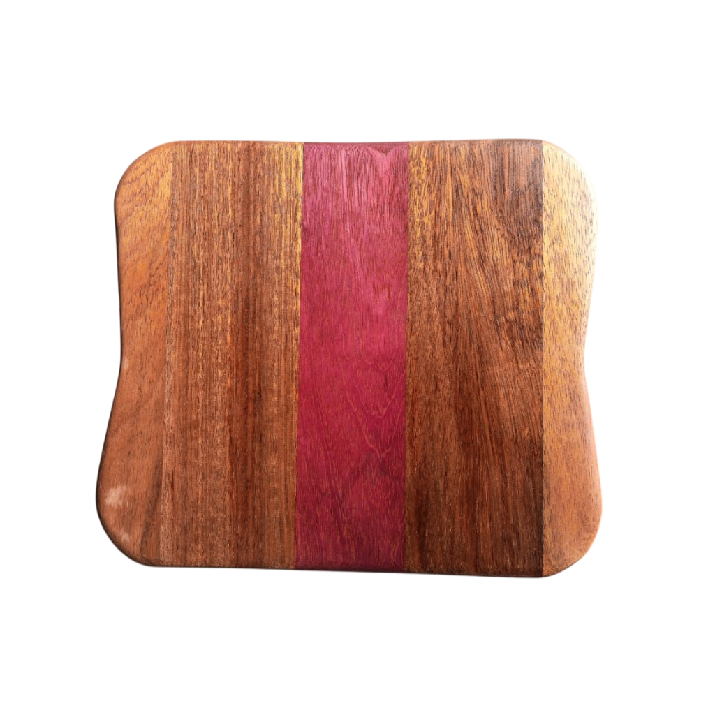 Tabouret bas en angélique et Amarante