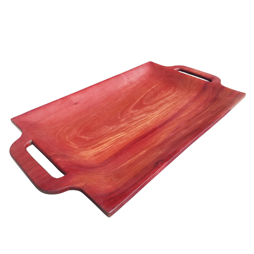 Plateau de Service en Bois d'Amarante (Pièce Unique)
