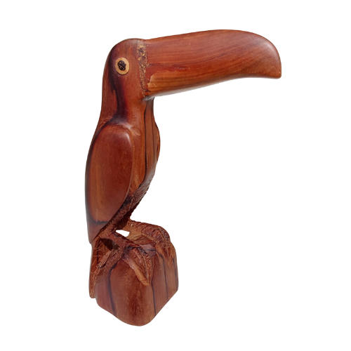 Sculpture d’Art : Toucan en bois Moutouchi