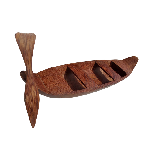 Sculpture d’Art : Pirogue en bois Wacapou