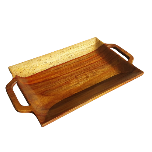 Plateau de service en bois Moutouchi (pièce unique)
